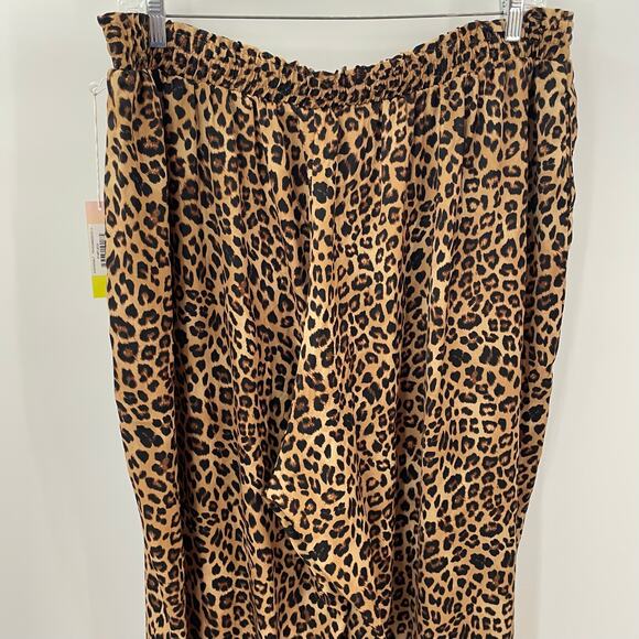 NWT Summersalt 2X Palazzo Pant With Ties Leopard Swim Cover-Up - Picture 8 of 9
